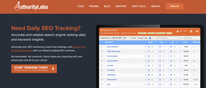 authority labs provides keyword tracking software