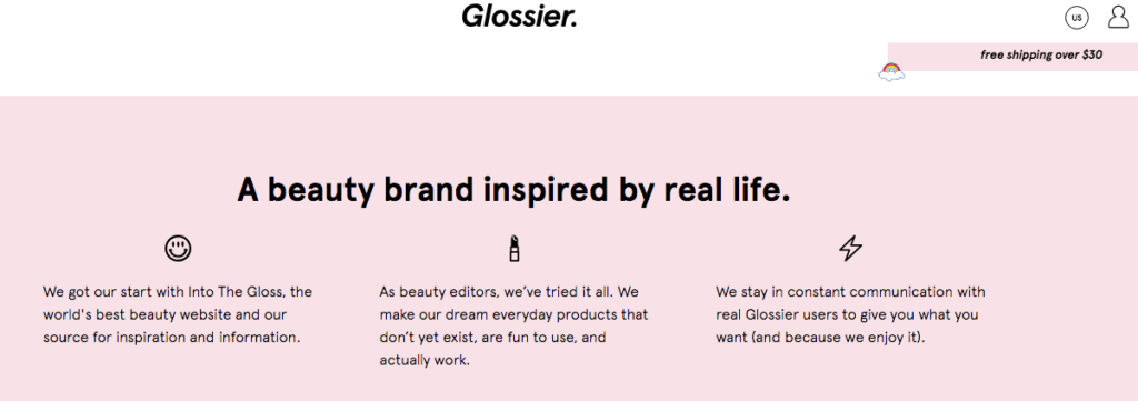 glossier produces epic content marketing through its community
