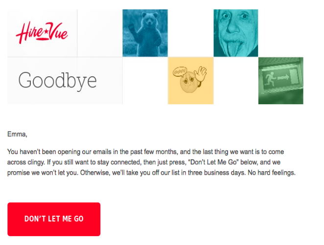 hirevue customer service email template