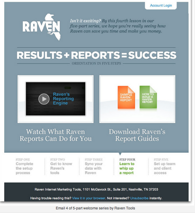 raven tools onboarding email