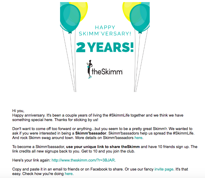 theskimm sales email