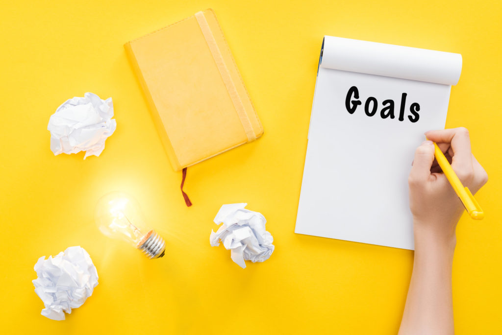 set goals as a productivity tip
